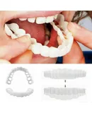 Smile Snap On False Teeth Lower & Upper Dental Veneers Dentures Tooth Cover Set Tw