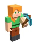 Minecraft Alex 3.25" scale Video Game Authentic Action Figure with Accessory & Craft-a-block