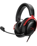 HyperX - Cloud III Wired Gaming Headset for PC, PS5, PS4, Xbox Series X|S, Xbox One, Nintendo Switch, and Mobile - Black/Red-727A9AA