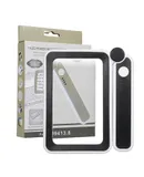 Handheld Magnifier 4X Magnifying Glass for Reading Full Book Page Newspaper Rectangular Magnifying Glass with Bright LED Lights 3 Adjustable Brightness Great Gift for Low Visions / Seniors