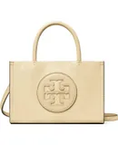Tory Burch Women's Ella Bio Patent Mini Tote, Vanilla Soft Serve