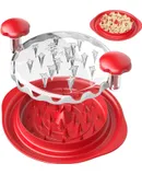 Chicken Shredder 10.8 inch, Large Chicken Breast Shredder Tool Twist, Visible Meat Shredder Machine with Widened Anti Slip Mat Fix, Suitable for Pork, Beef, Dishwasher (Red)