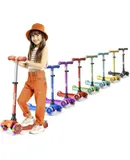 Kids Scooter – Children and Toddler 3 Wheel Kick Scooter – LED Wheel Lights Illuminate When Rolling– Adjustable Handlebar – Indoor and Outdoor