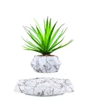 Levitating Plant Pot - Floating Plant Pot for Small Plants. Levitating Decor for Home & Office Magnetic Floating Levitating Display，white)