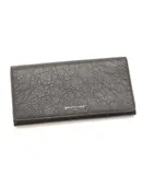 Balenciaga Antracite Grey Arena Leather Long Wallet