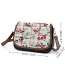 Christmas Plaid Christmas Tartan Vintage Crossbody Bag for Women Medium Leather Hobo Bags Shoulder Bag Classic City Leather Satchels