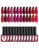 12 Pieces Nail Polish Set - 12 Colors, Nail Polish Gel Light Therapy Gel , diy nail art gel set（C03）