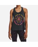 Under Armour Run In Peace Tank Top In 001-Heather Black