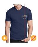 Men Crew Tee - Wanderlsut - Indigo by DelSol for Men - 1 Pc T-Shirt (XL)
