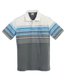 Gioberti Mens Striped Polo Shirt with Pocket - Yarn Dye