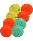 Latex Balls 8 PCS for Small and Medium Size Dogs, 2 inch High Bounce Washable Latex Balls for Dog Ball Launcher, Playing Fetch, Dog Toy (Extra 8 PCS Latex Balls)