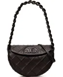 Tory Burch Women's Fleming Soft Mini Crescent Bag, Black