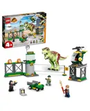 LEGO Jurassic World T. rex Dinosaur Breakout Toy 76944, Dino Toys for Preschool Kids, Boys and Girls Aged 4 Plus, with Airport, Helicopter and Buggy Car