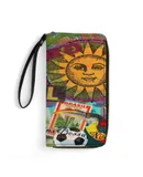 Rio De Janeiro Brazil Impanema Copacabana Wallet for Womens PU Leather Zip Around Wallers Clutch Wristlet Travel Long Purse