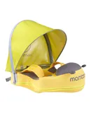 Mambobaby Cute Baby Swim Float Non-inflatable Baby Swimming Float Soft Waterproof Skin-friendly Swim Trainer Float for 8-36 Months Baby Boys Girls with Sun Canopy