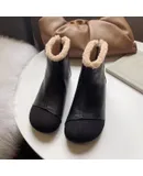 YANGYANG Martin boots women's new versatile flat-soled plus velvet cotton shoes winter soft-soled short boots warm and thickened