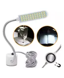 Aoresac Sewing Machine Light LED Lighting (30LEDs) 2 Watt for Workbench Lathe Drill Press Daylight White Flexible Gooseneck Arm Work Lamp with Magnetic Mounting Base White
