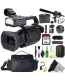 Panasonic CX20 Professional Compact 4K Camcorder with XLR Inputs & IP Connectivity - International Model + Transcend 128GB SDXC/SDHC 300S Memory Card + Full Size DSLR Gadget Bag + VidPro 1"Pr Shotgun Microphone Kit + Professional Cleaning Kit