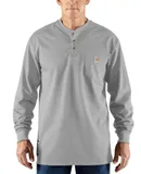 Carhartt Men's Force Cotton Long Sleeve T-Shirt In Light Grey