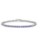 Round Cut Tanzanite Tennis Bracelet