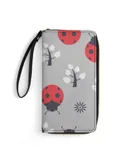 Ladybug Plant Wallet for Womens PU Leather Zip Around Wallers Clutch Wristlet Travel Long Purse