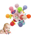 Baby Teether Toys-Baby Montessori Sensory Toys for 0-6 6-12 Months,Pink
