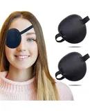 2 Eye Patches, Adjustable Eye Patches, Eye Patch, Amblyopia Lazy Eye Patches for Left or Right Eyes, Black Color