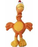 One Dog Toy 14 Inch Chirpies Singing Bird Plush Bungee Neck Tugs Sets Available (Orange Chicken)