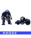 RIHIO Infinity Far-reaching free DIY assembling MM002 Defense + Engineering Mech model toy set- navy blue