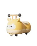 Children's scooter, balance car, rocking car, twisting car, suitable for children aged 1 to 3 years old, silent wheels to prevent rollover, lemon yellow