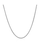 14k White Gold Diamond Cut Round Wheat Chain (1.20 mm)