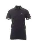 Hugo Boss Men's Navy Blue Paddy 1 Stretch Cotton Short Sleeve Polo T-Shirt