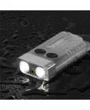 Small Powerful EDC Flashlight, Super Bright 1000 LM Rechargeable LED Keychain Flash Light with 365nm  UV Red Yellow Blue Light, Mini Pocket COB Side Tail Magnet , IPX4