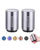 2-Pack Beer Bottle Opener | Push Down and Pop Off Bottle Opener | Automatic Beer Top Popper | Magnetic Cap Catcher | Stainless Steel | Glass Soda Bottle Decapitator | Fun to Use