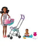 Barbie Skipper Babysitters Inc. Playset w/ Curly Brunette Hair Babysitter Doll & Accessories