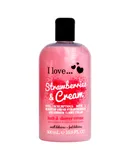 Bath and Shower Creme - Strawberries and Cream by I Love Cosmetics for Women - 16.9 oz Shower Cream