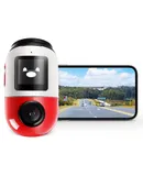 70mai X200 car camera sentry mode driving recorder 360 panoramic recording ADAS driving assistance Bluetooth quick connect smart voice, single lens, red and white, 64G memory card