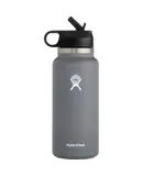 Hydro Fask Vacuum Insulated Stainless Steel Water Bottle Wide
Mouth With Straw Lid 32OZ