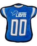 The 1st Ever Tough but Smooth Dog Toy NFL Detroit Lions Football Jersey Tough Pet Toy. A Premium Quality Doggie Toy with Built-in Squeaker. Sports Fans Favorite Chew Toy