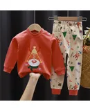 120cm Unisex Baby Pure Cotton Thermal Underwear Sets for Autumn，Suitable for height 115-125 cm（C20）