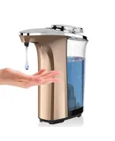 Automatic Soap Dispenser, Touchless Dish Soap Dispenser 17oz/500ml with Infrared Sensor, 5 Adjustable Soap Levels, Liquid Hand Soap Dispenser for Bathroom Kitchen