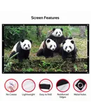 Outdoor HD movie projection screen Exhibition hall conference room projection cloth simple portable folding projector soft screen