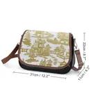 Zen Garden Gold Vintage Crossbody Bag for Women Medium Leather Hobo Bags Shoulder Bag Classic City Leather Satchels