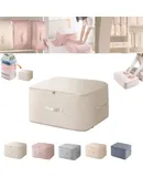 Ultra Space Saving Self Compression Organizer,2025NEW Heavy Duty Moving Bags,Storage Tote for Space Saving,Self Compression Moving Organizer Bags for Comforters,Clothes,Blankets(Beige,XL)