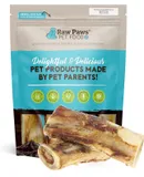 Smoked Beef Marrow Bones for Dogs 6 inch, 4-ct Packed in USA Beef Bones for Dogs Free Range Bone Marrow Treats for Dogs Dog Chew Bones for Aggressive Chewers, Dog Marrow Bone Treats