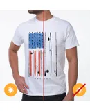 Men Classic Crew Tee - American Fly-White by DelSol for Men - 1 Pc T-Shirt (XL)