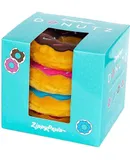 Original Donutz No Stuffing Squeaky Plush Dog Toy Gift Box, Blue