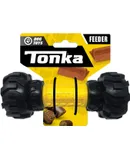 Axle Tread Dog Toy with Interactive Feeder, Lightweight, Durable and Water Resistant, 7 Inches, for Medium/Large Breeds, Single Unit, Yellow/Black