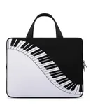 Black And White Piano Keyboard Laptop Bag Women Man 10 12 13 15 17 Inch Office Notebook Travel Computer Handbag Waterproof Bag Notebook Cover