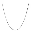14k White Gold Classic Box Chain (0.75 mm)
